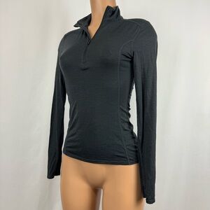 Stoic Women’s S Dark Grey Merino Wool Lightweight 1/4 Zip Base Layer Top Shirt